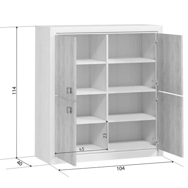 Комод Коен МДФ KOM4D Венге магія/штрокс темний Гербор (Gerbor) Україна